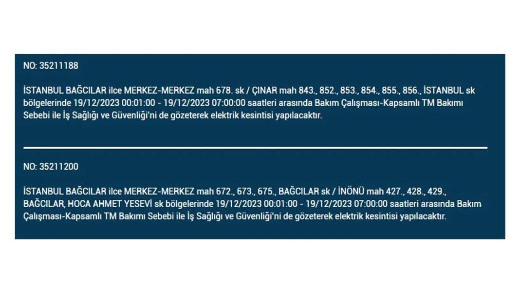 İstanbul'un bu ilçelerinde yaşayanlar dikkat: Elektrik kesintisi için hazır olun 8